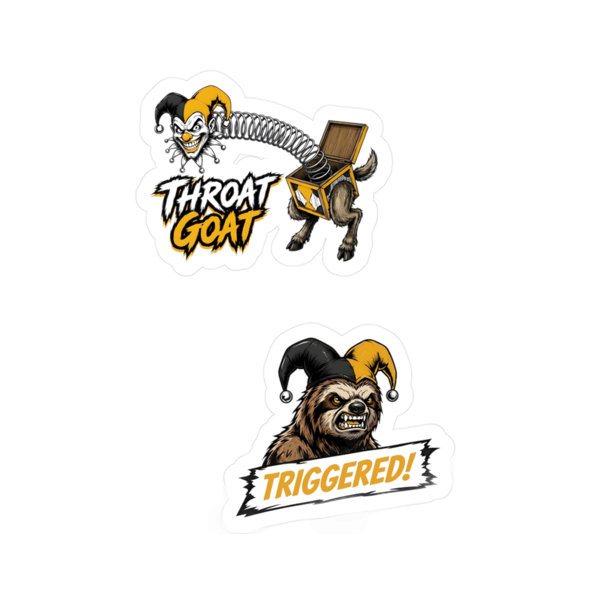 Shyftee "Throat Goat + Triggered" Stickers (Yellow)