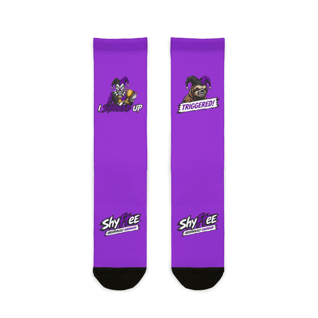 Shyftee "Snowflake" Crew Socks (Purple)