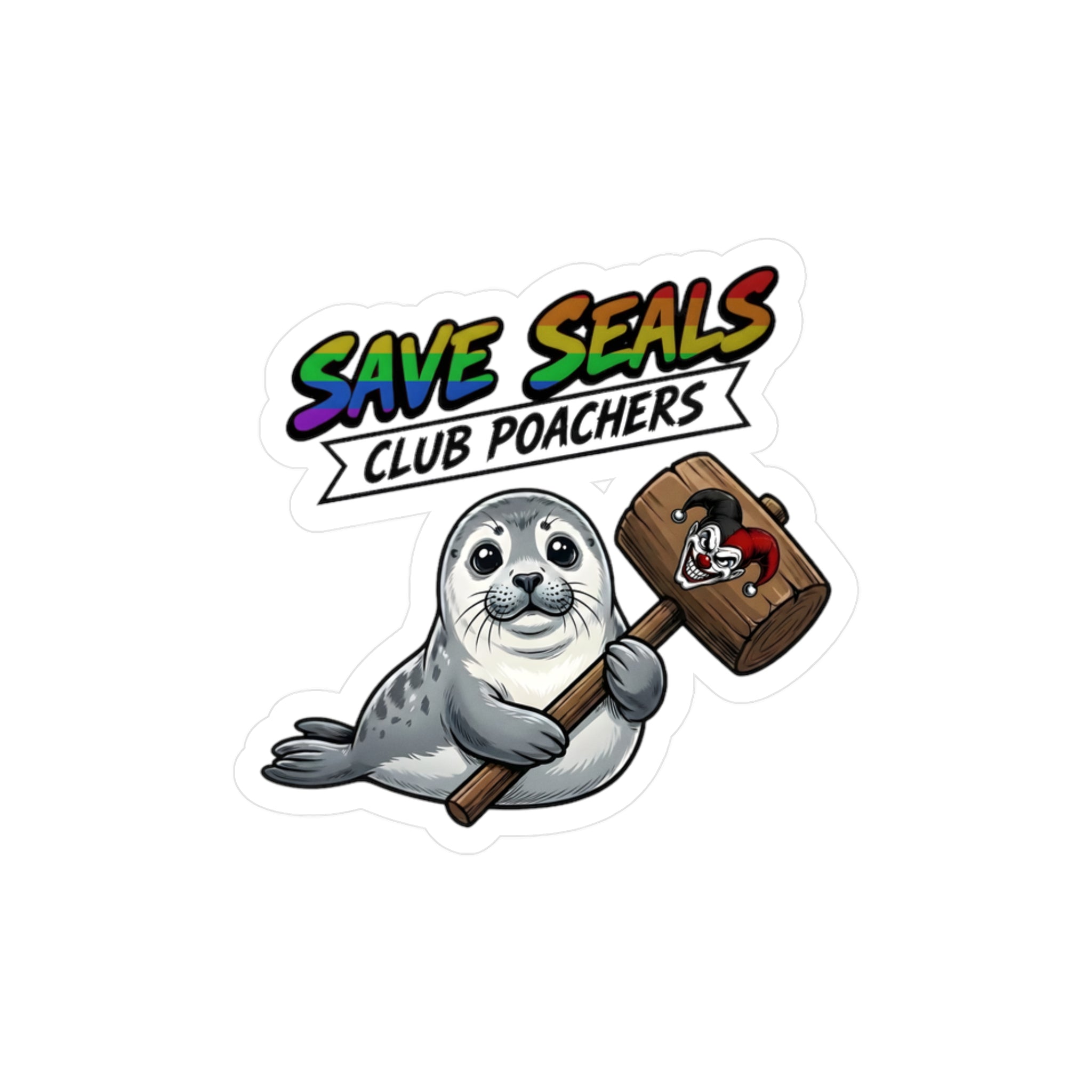 Shyftee "Save Seals - Club Poachers" Sticker (Pride-Inspired)