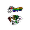 Shyftee "Damned + Card Deck Logo" Stickers (Pride-Inspired)