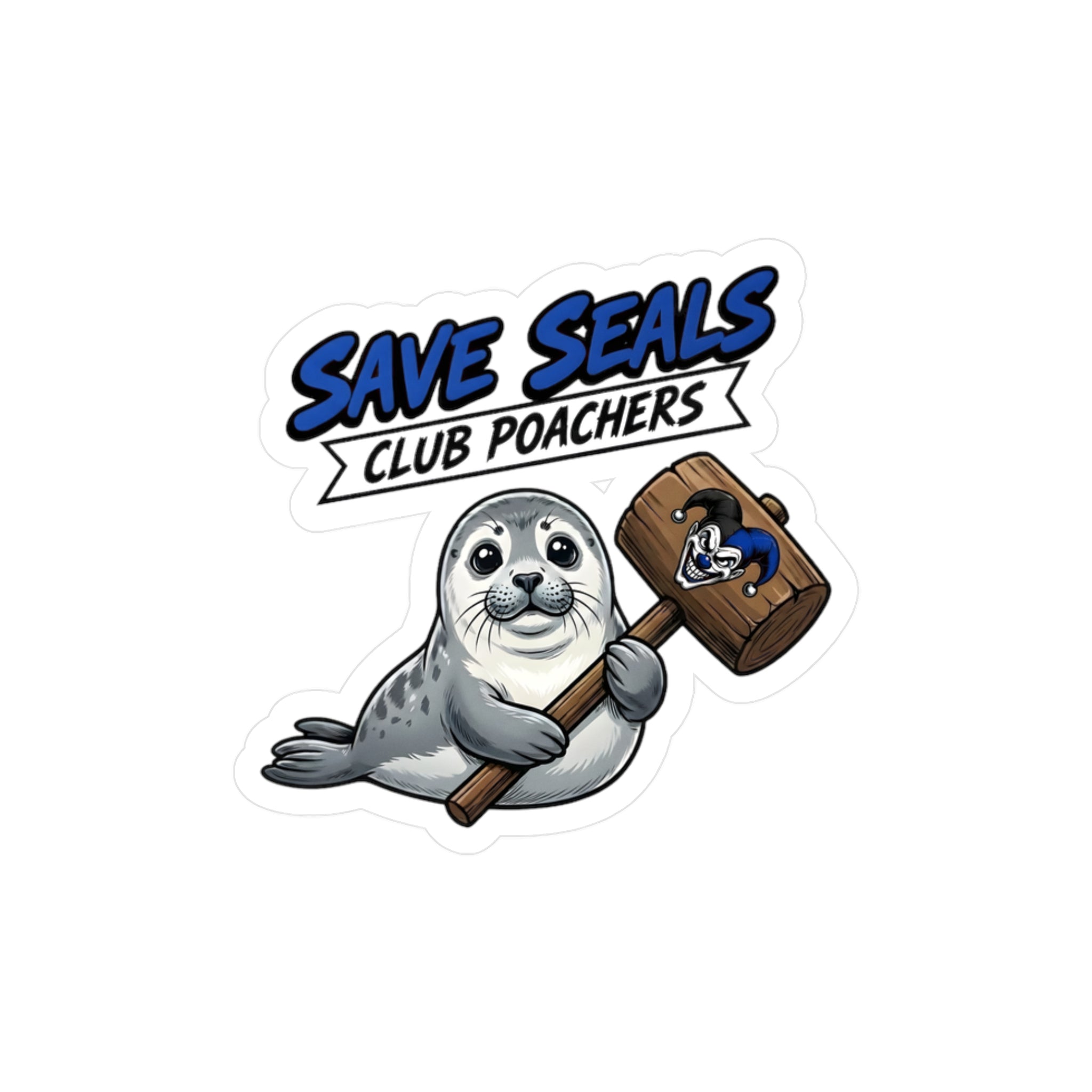 Shyftee "Save Seals - Club Poachers" Sticker (Blue)