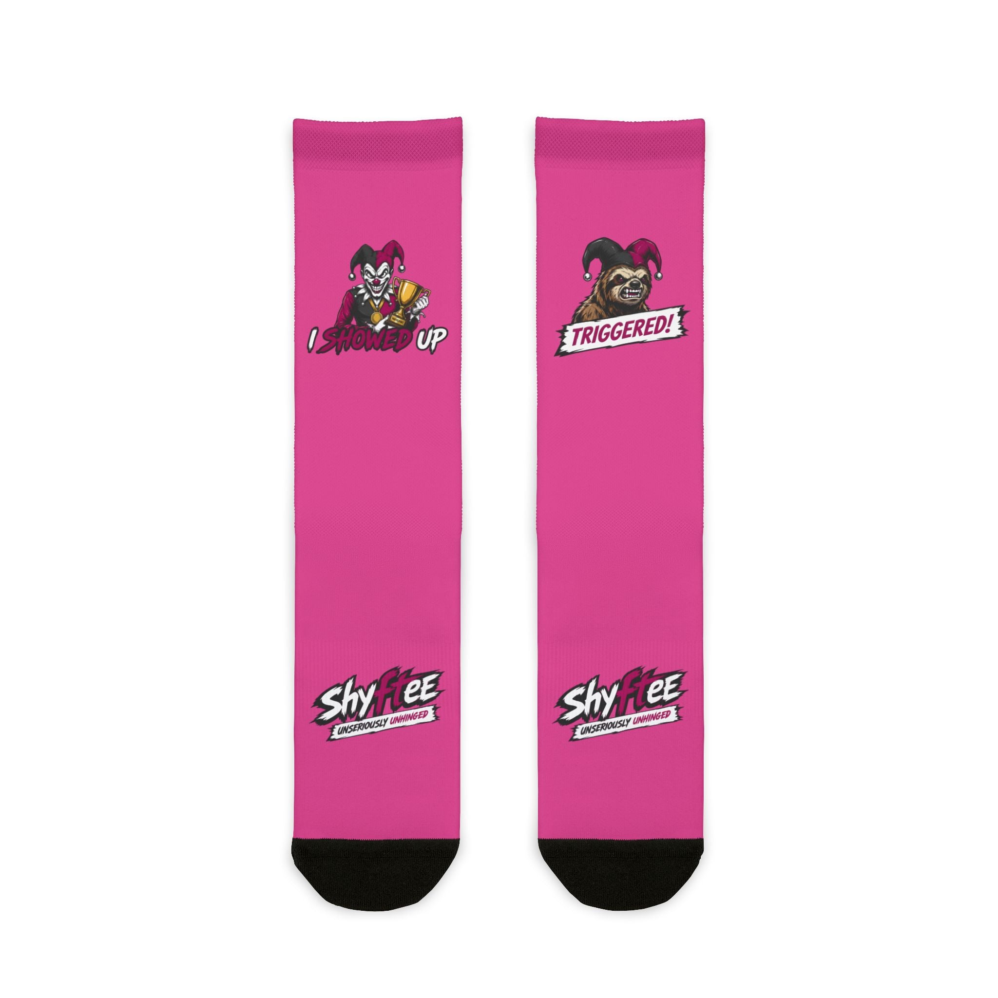 Shyftee "Snowflake" Crew Socks (Pink)