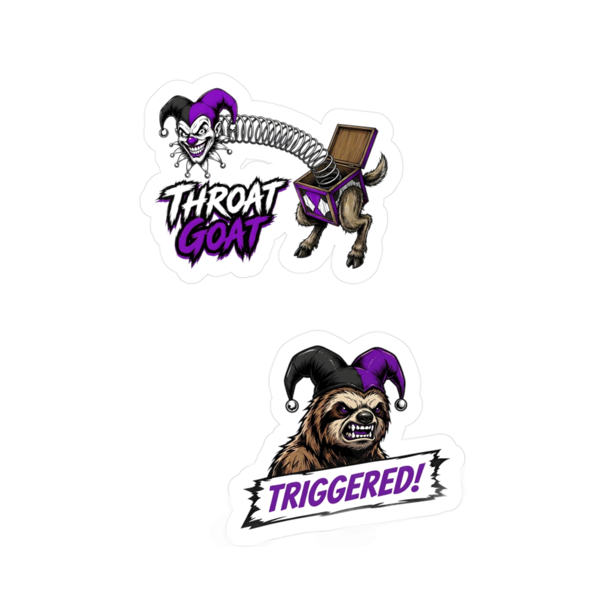 Shyftee "Throat Goat + Triggered" Stickers (Purple)