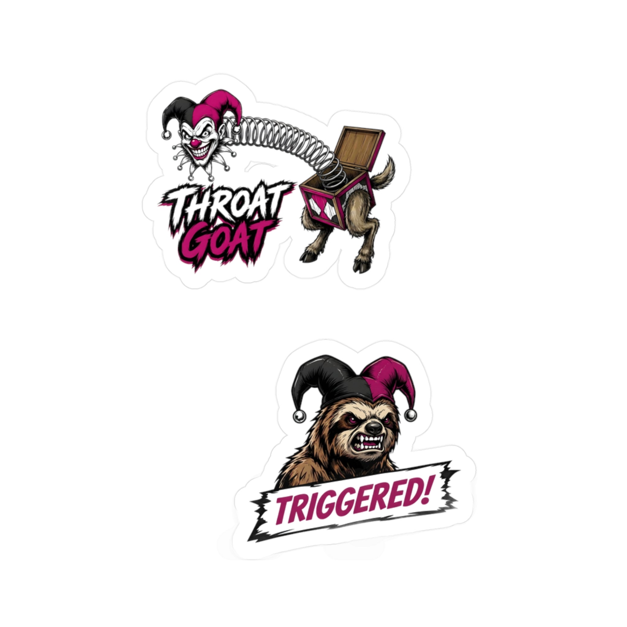 Shyftee "Throat Goat + Triggered" Stickers (Pink)
