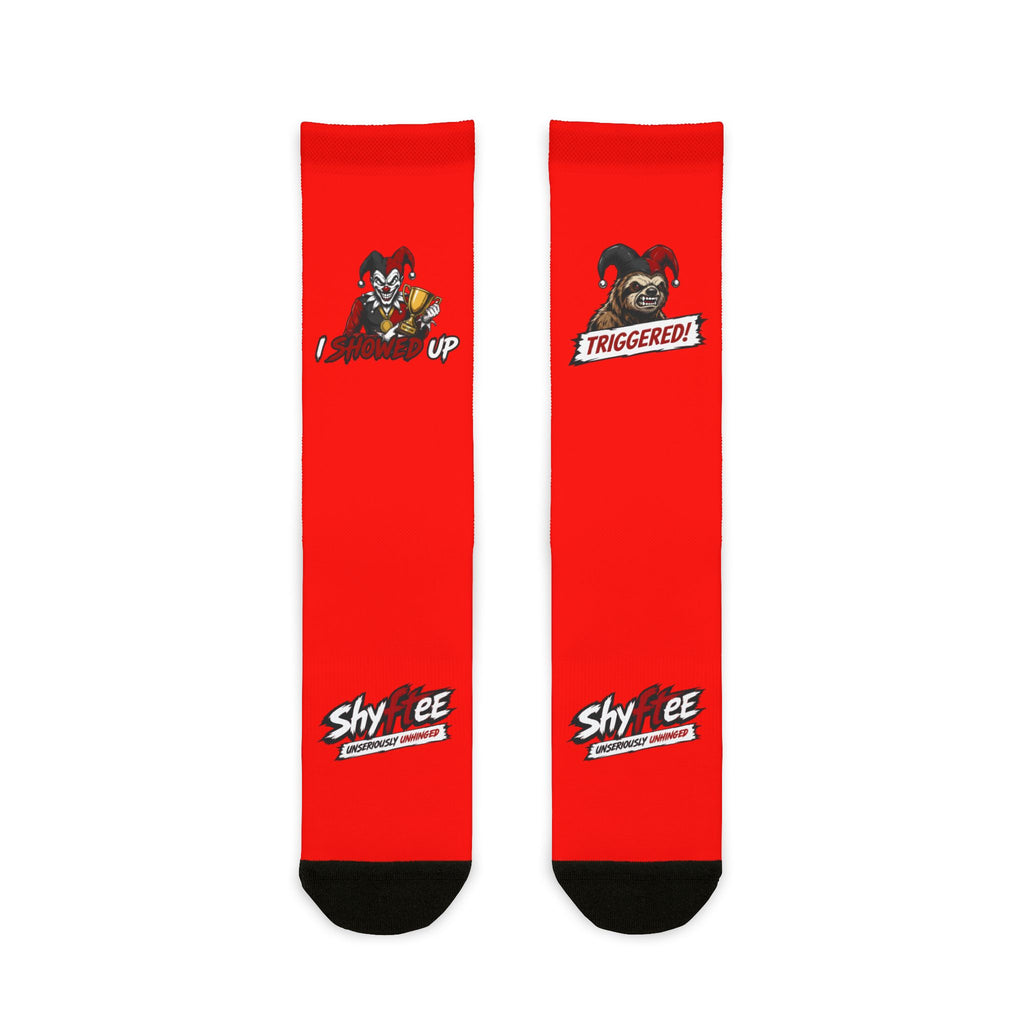 Shyftee "Snowflake" Crew Socks (Red)