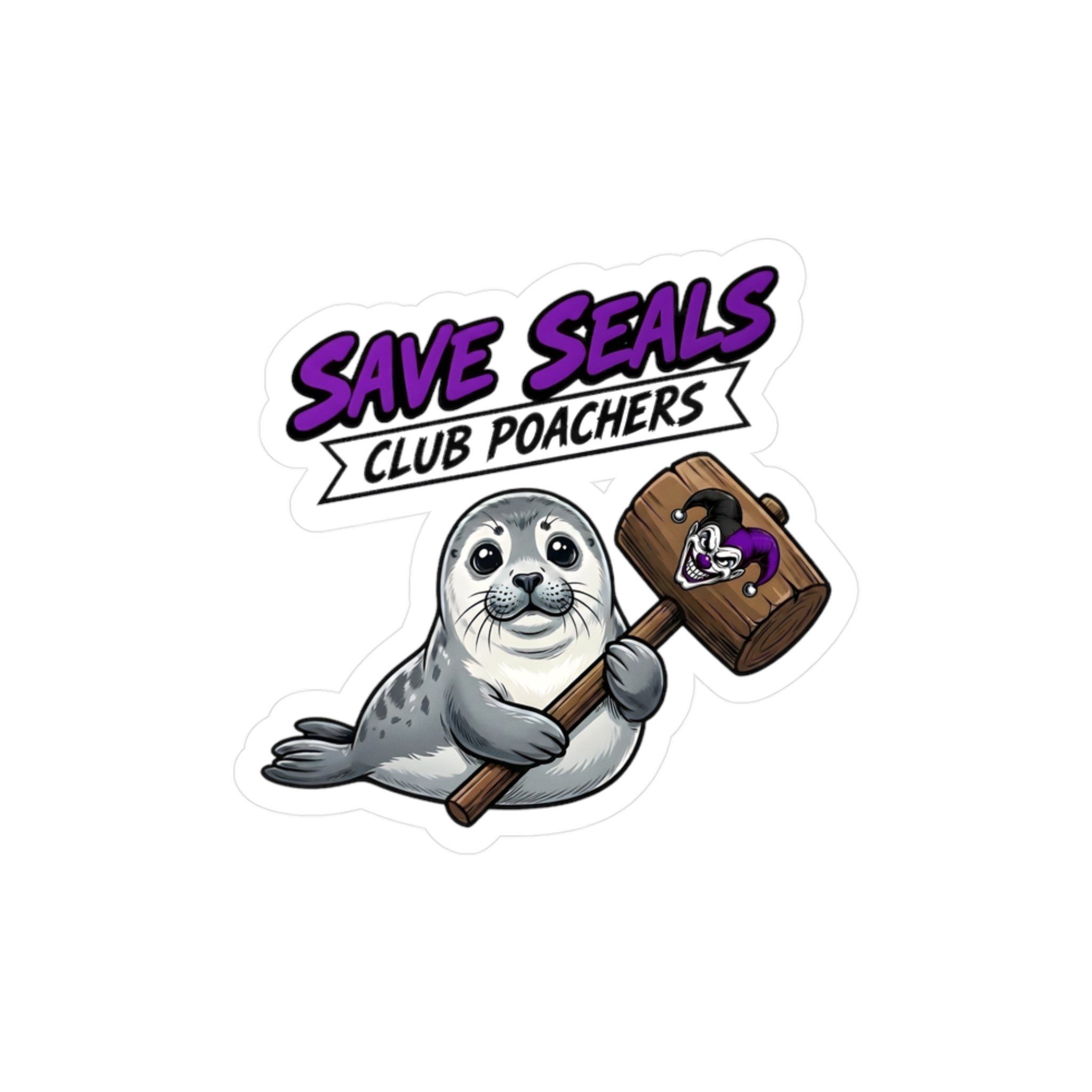 Shyftee "Save Seals - Club Poachers" Sticker (Purple)