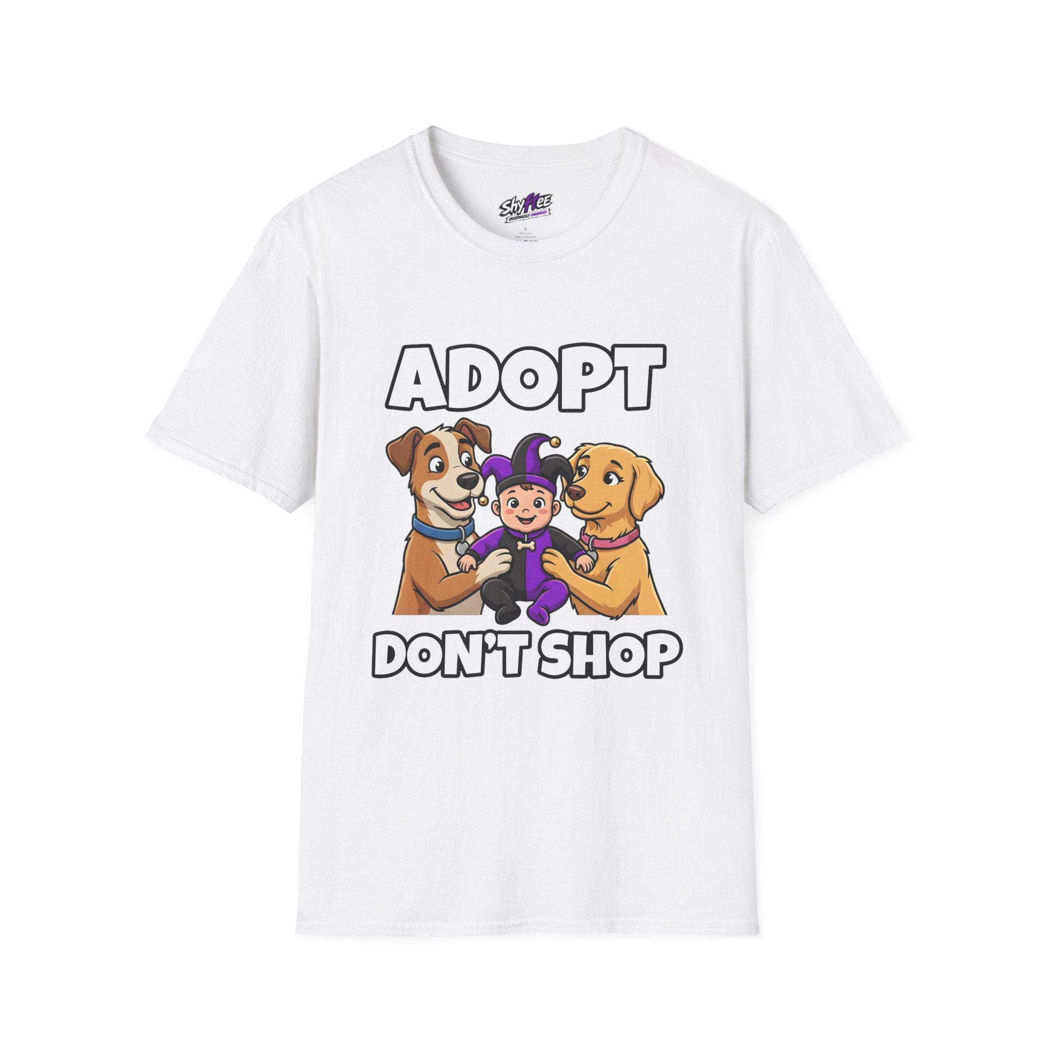 Shyftee "Adopt Don't Shop" Tee (Purple)
