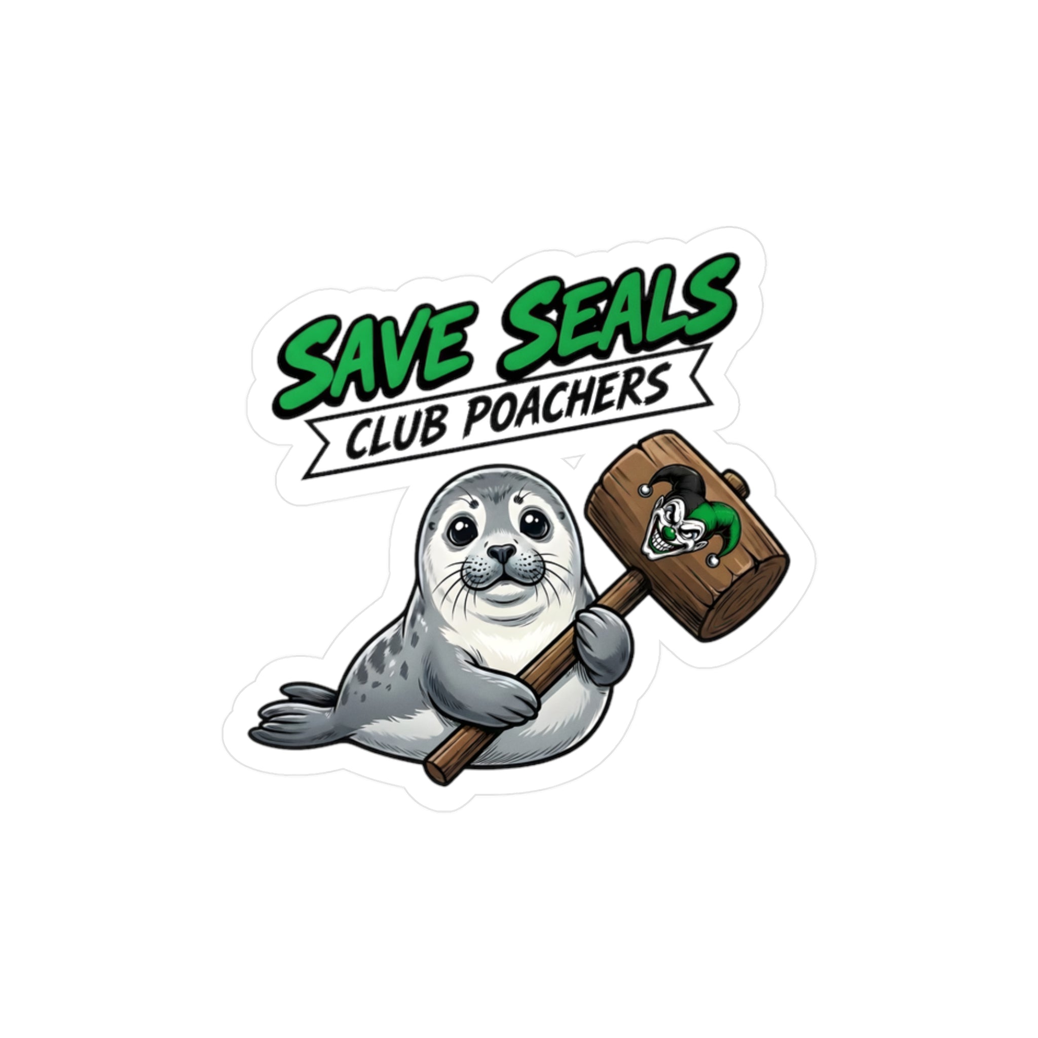 Shyftee "Save Seals - Club Poachers" Sticker (Green)