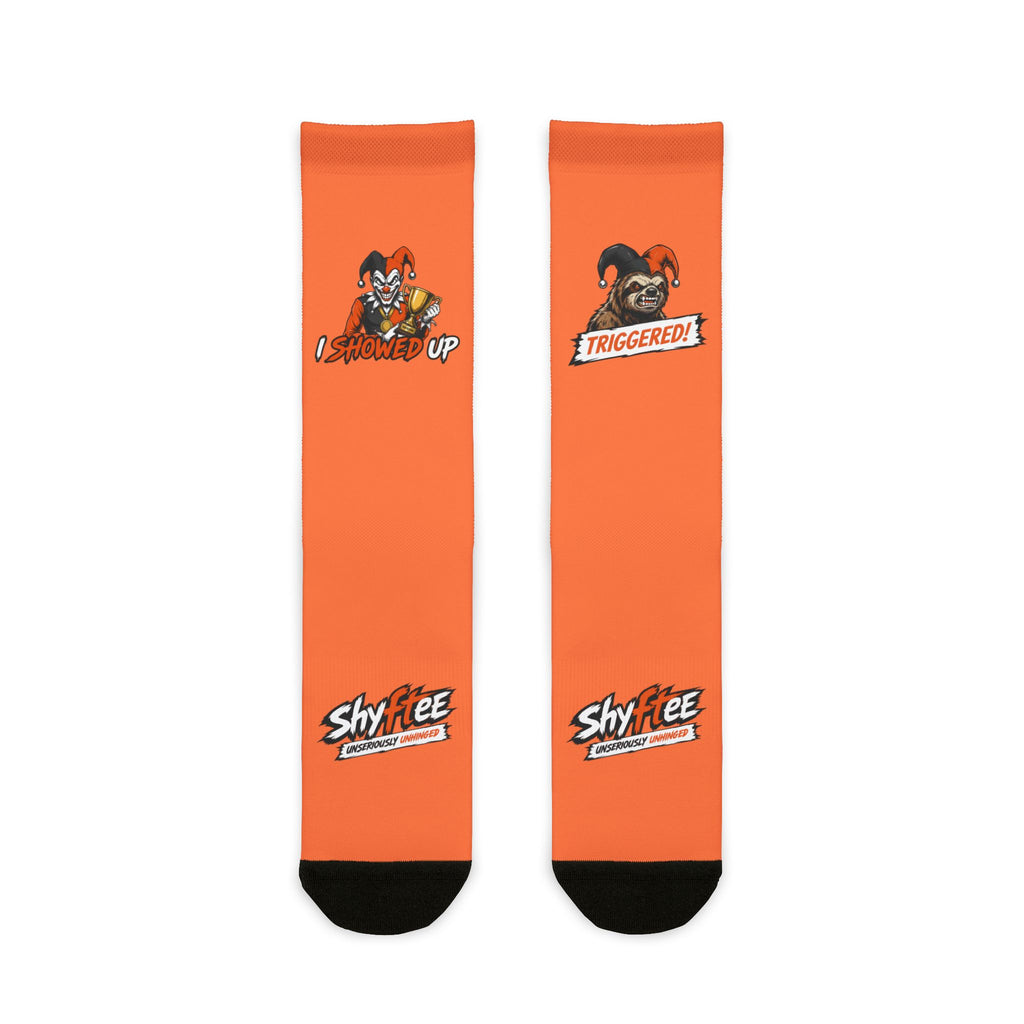 Shyftee "Snowflake" Crew Socks (Orange)
