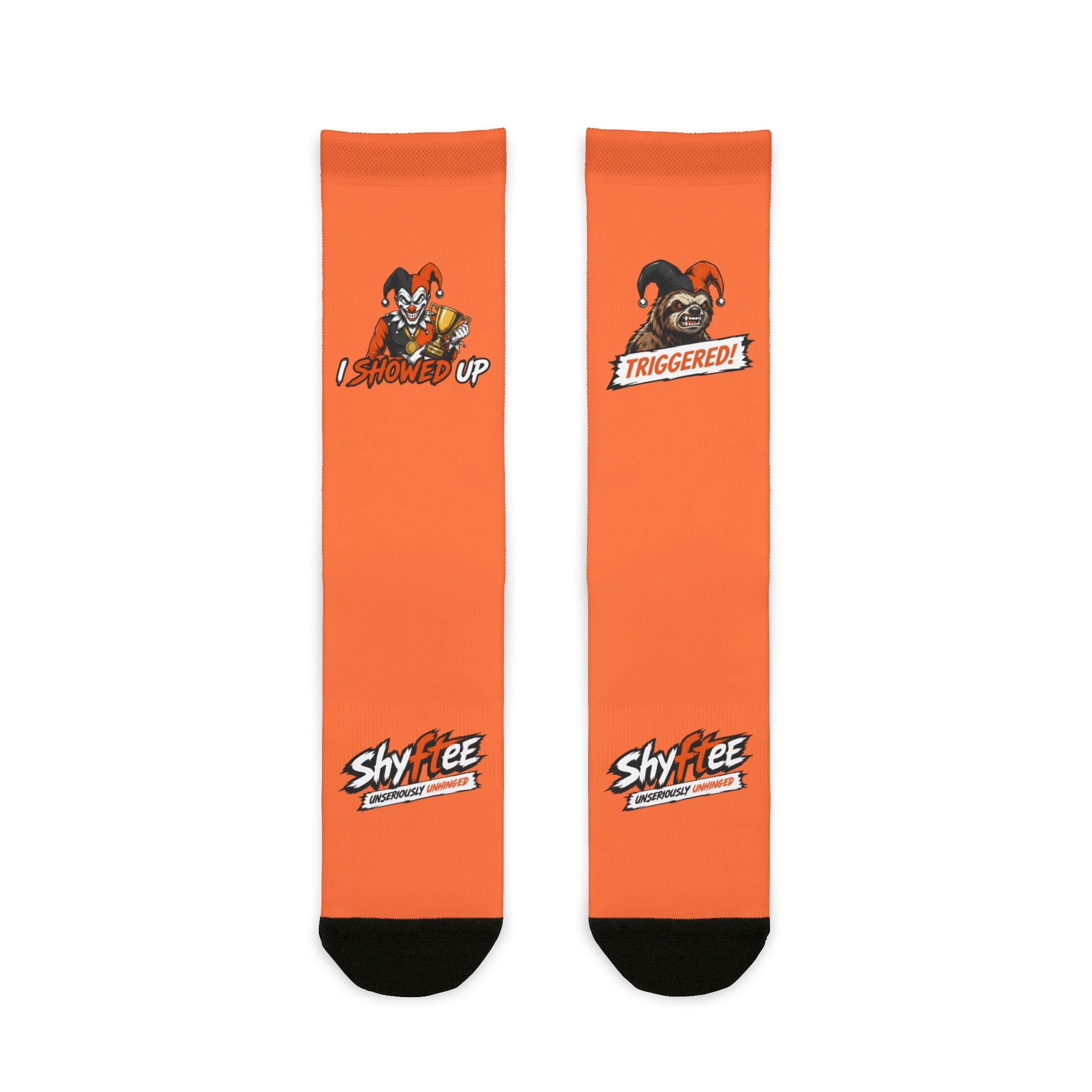 Shyftee "Snowflake" Crew Socks (Orange)