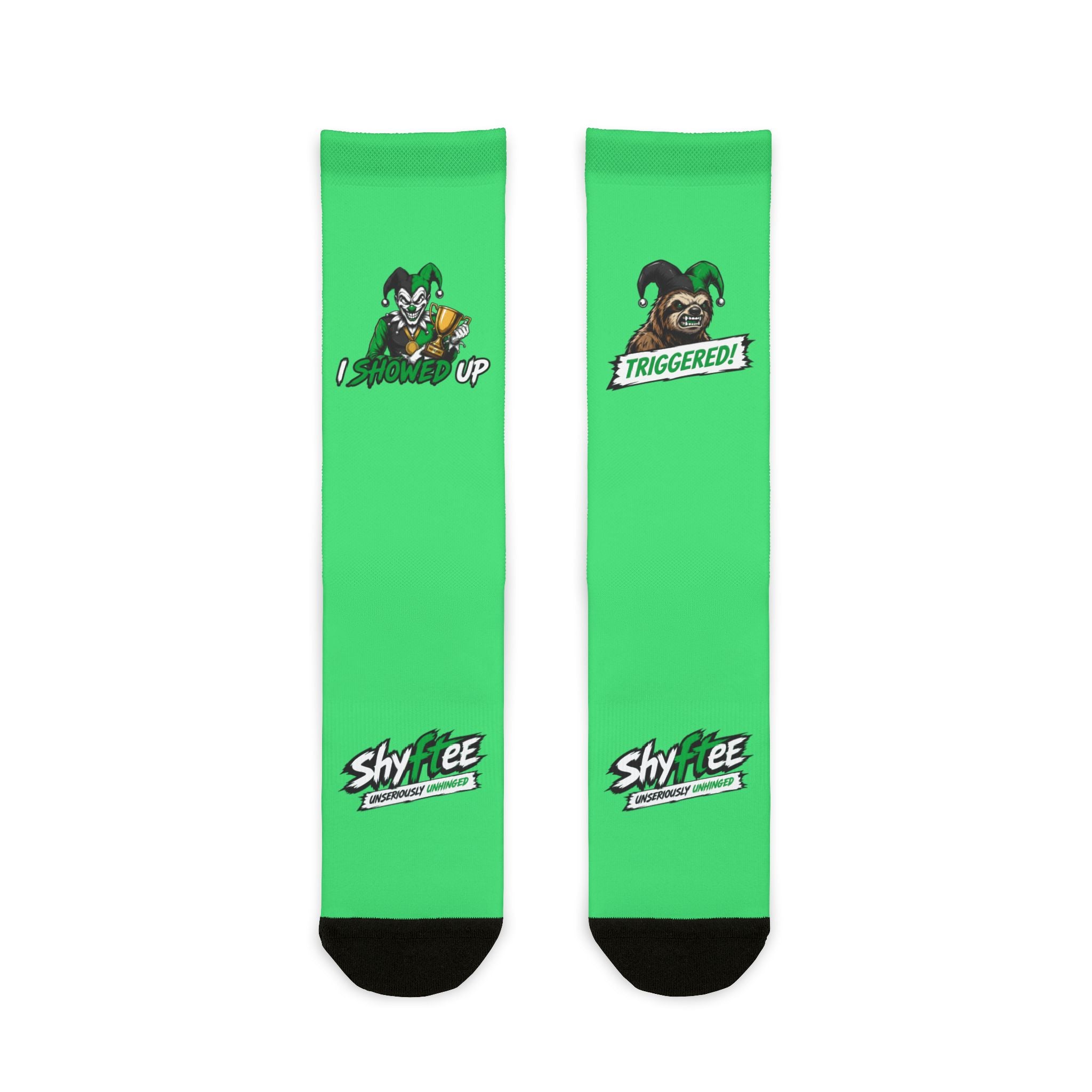 Shyftee "Snowflake" Crew Socks (Green)