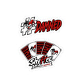 Shyftee "Damned + Card Deck Logo" Stickers (Red)