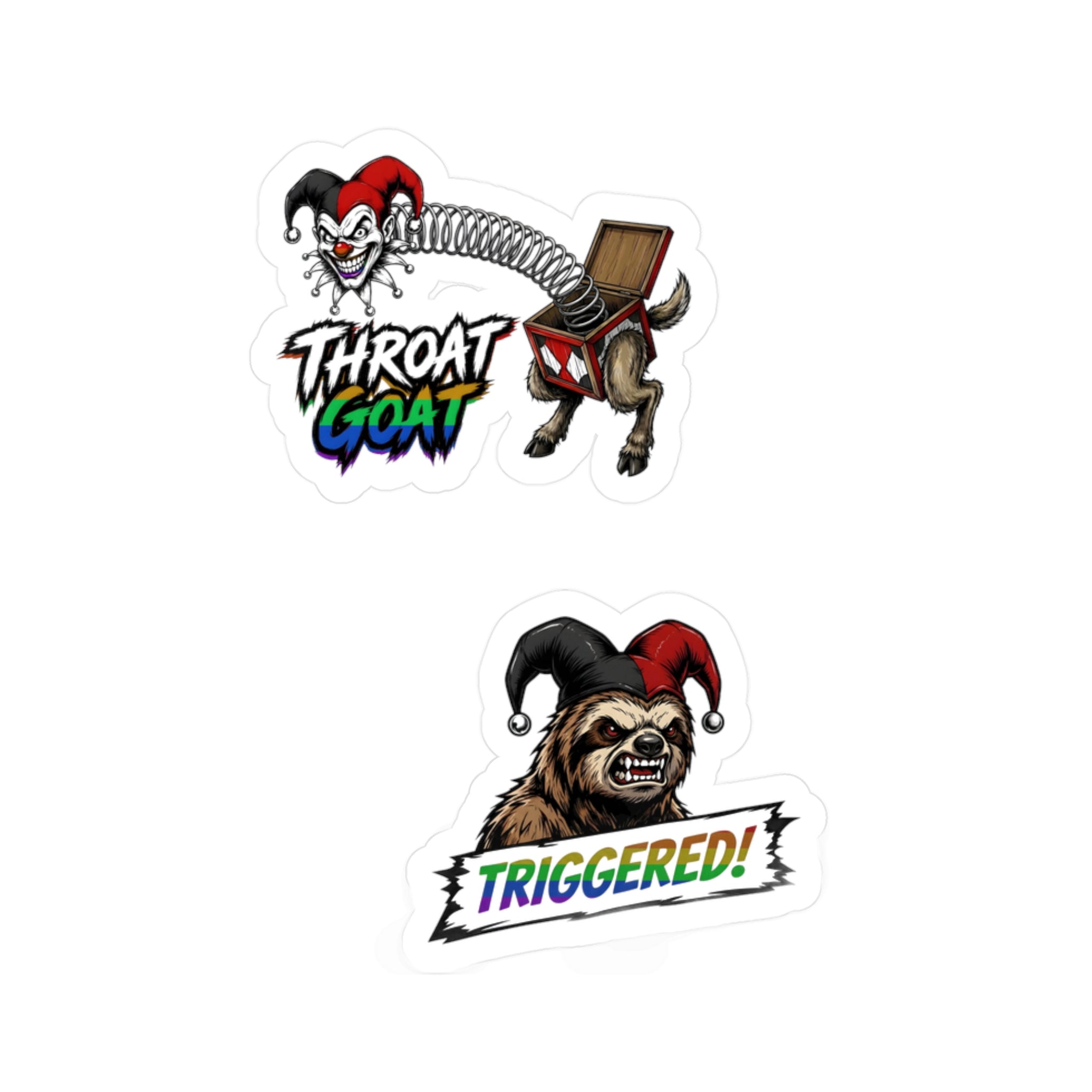 Shyftee "Throat Goat + Triggered" Stickers (Pride-Inspired)
