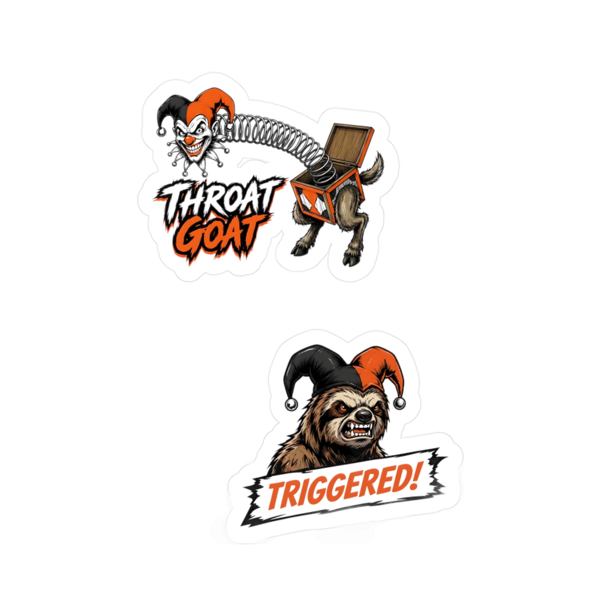 Shyftee "Throat Goat + Triggered" Stickers (Orange)
