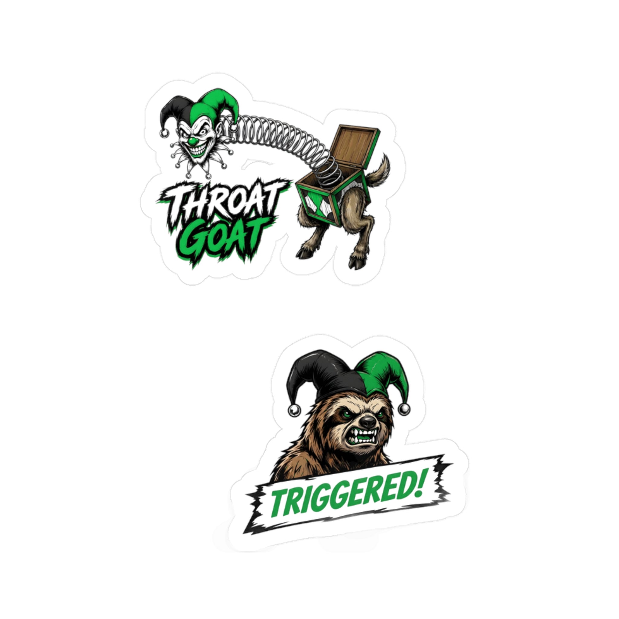 Shyftee "Throat Goat + Triggered" Stickers (Green)